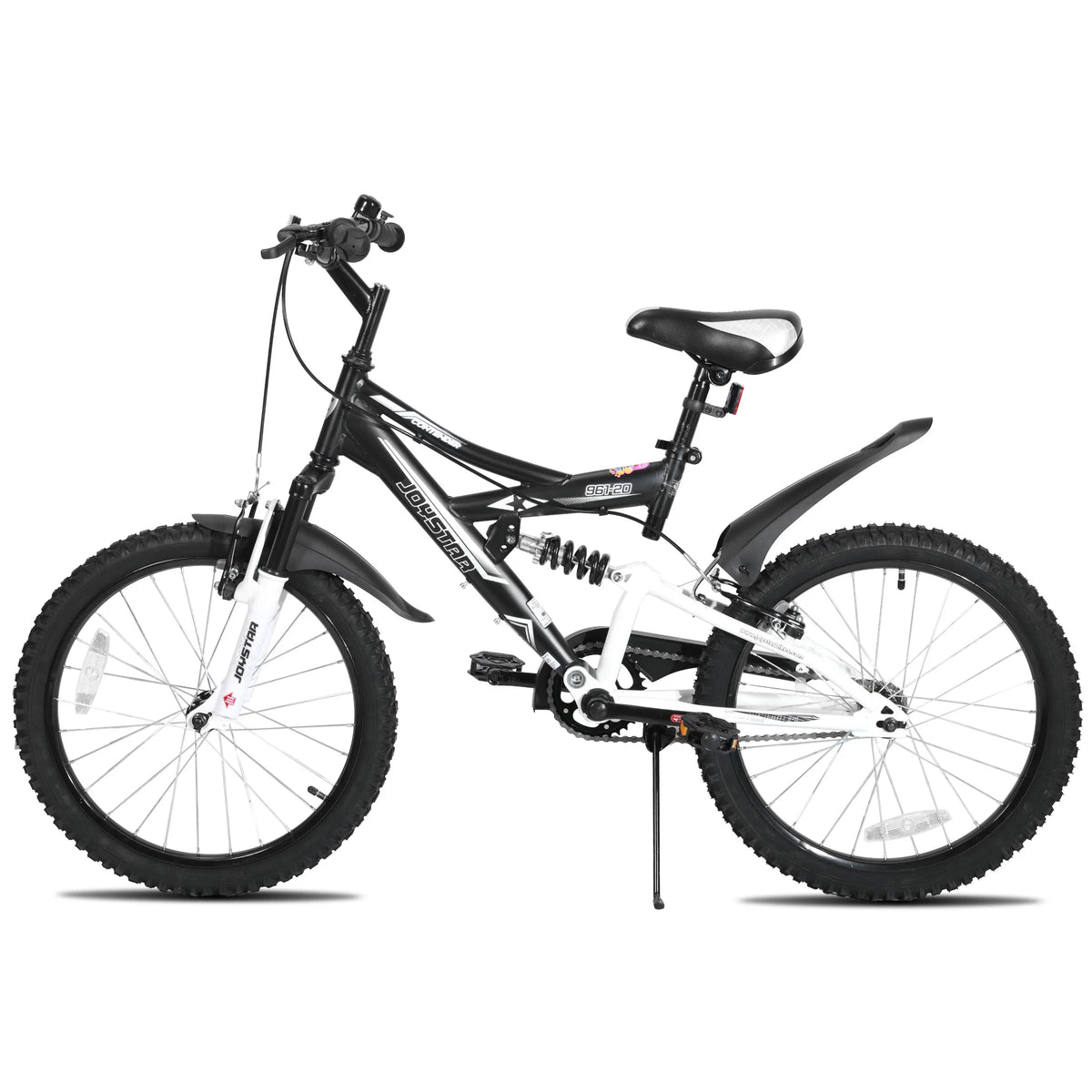 JOYSTAR Dual-Suspension Kids Mountain Bike 20/24" for Ages 6-12 Boys Girls with Dual Handbrake And Kickstand Multiple Colors Available