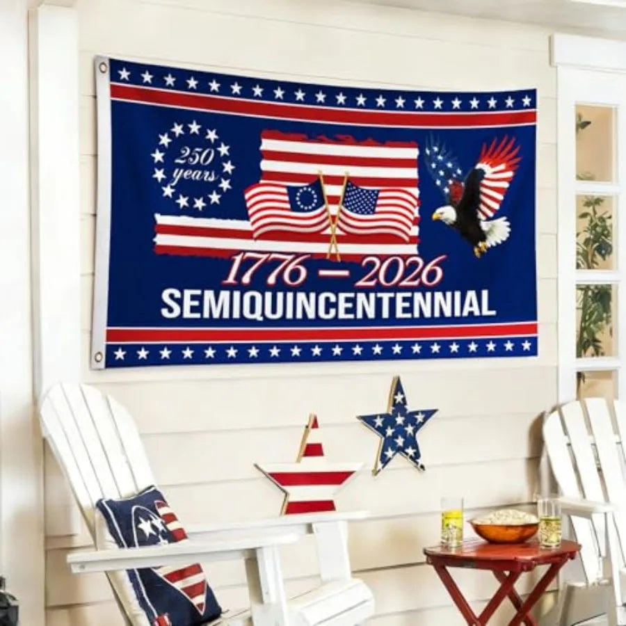 250 Year American Anniversary Flag - American Flags for Outside, Double Sided 3 Layers, 1776-2026 America 250th Birthday 4th of