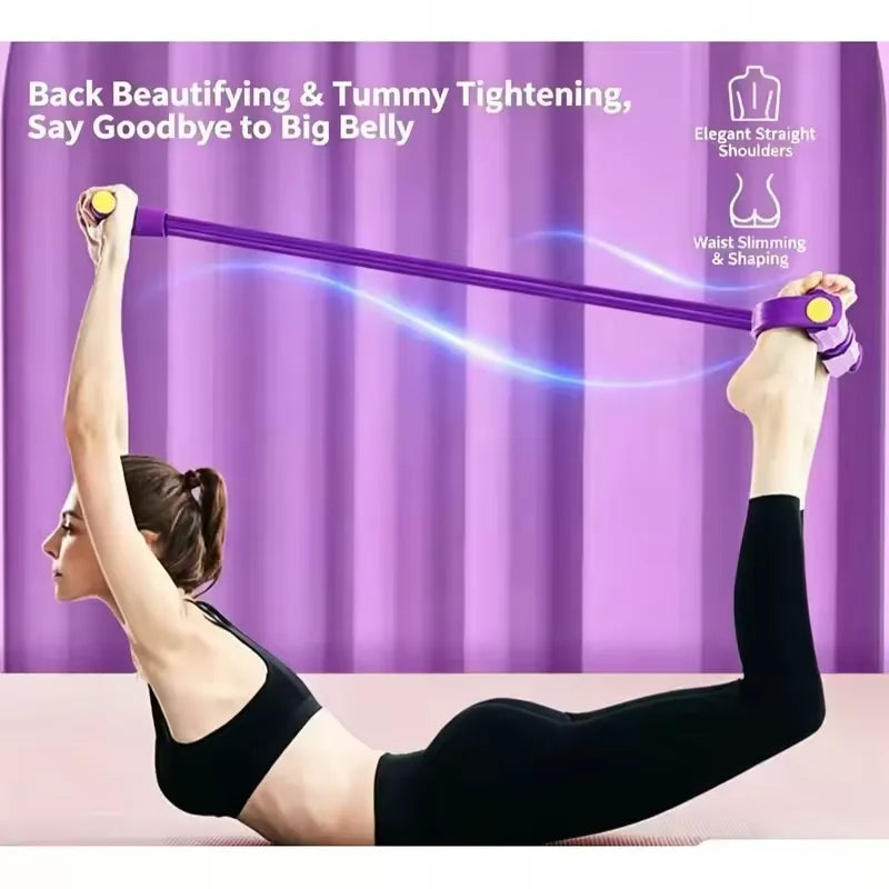 Heavy-Duty Foot Pedal Resistance Band, Sturdy PVC & TPE Fitness Puller with Anti-Slip Footrest, Ideal for Leg Workouts, Sit-Ups