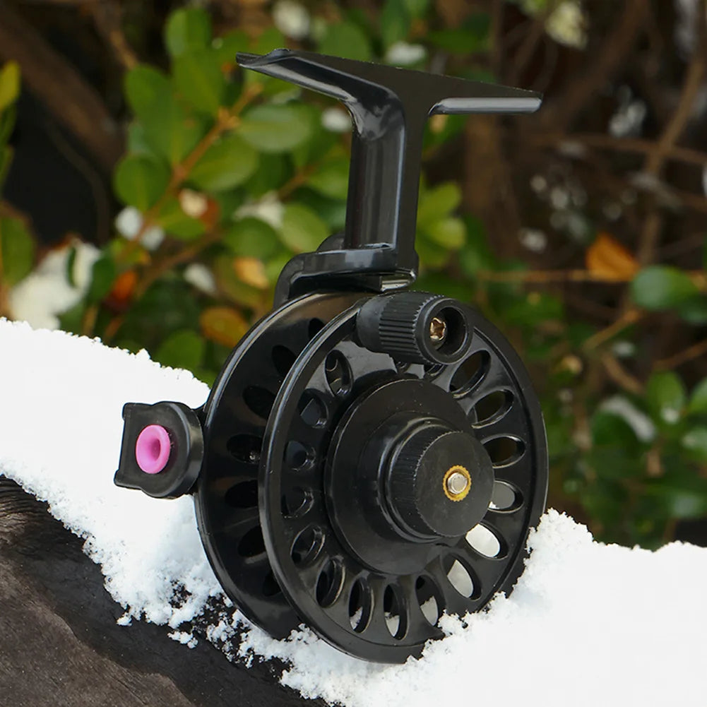 Ice Fishing Reel ABS Lightweight Inline Ice Reel Fishing Wheel Fly Fishing Reel for Trout Pike Winter Fishing