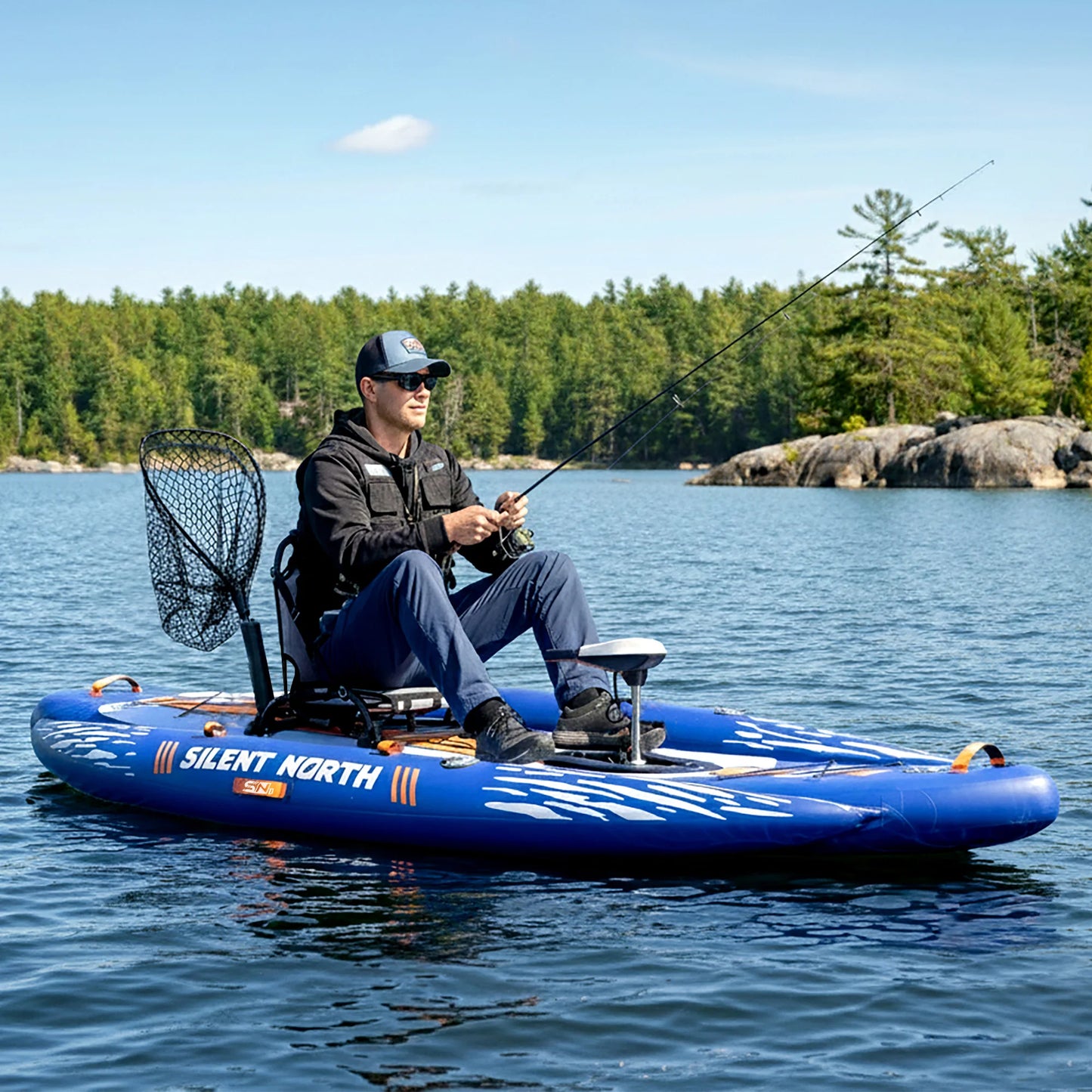 Nawakar Inflatable Fishing Boat Set Heavy Duty Inflatable Kayak Paddle Board-Long Lasting PVC Raft Adventure Boat for Thrilling