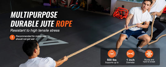 SucceBuy 50/100FT Gym Climbing Rope Length Gym Fitness Training Rope Gym Exercise Workout Rope for Climbing Rope for Fitness