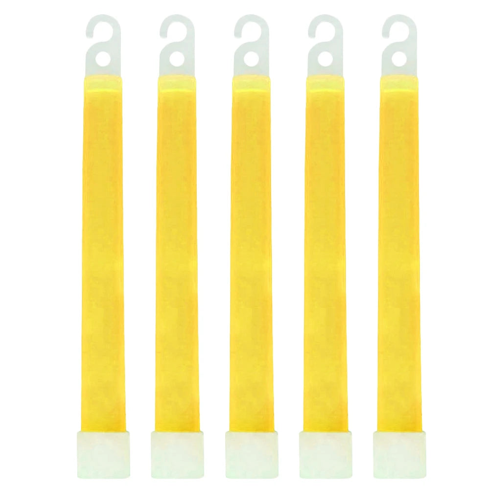 1/5pcs 6 Inch Survival Glowing Light Sticks Walking Hiking Camping SOS Gear Outdoor Sports Events Concert Lamp Stick