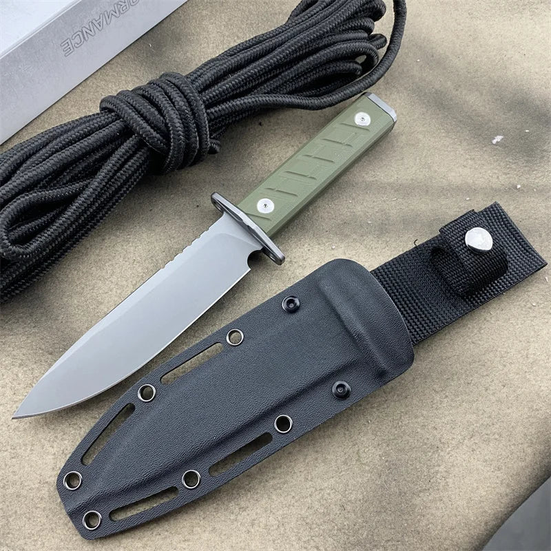 0006 Straight Knife G10 Handle D2 Blade Outdoor Camping Survival Hunting Combat Self-defense Portable Easy To Carry Multi-tool