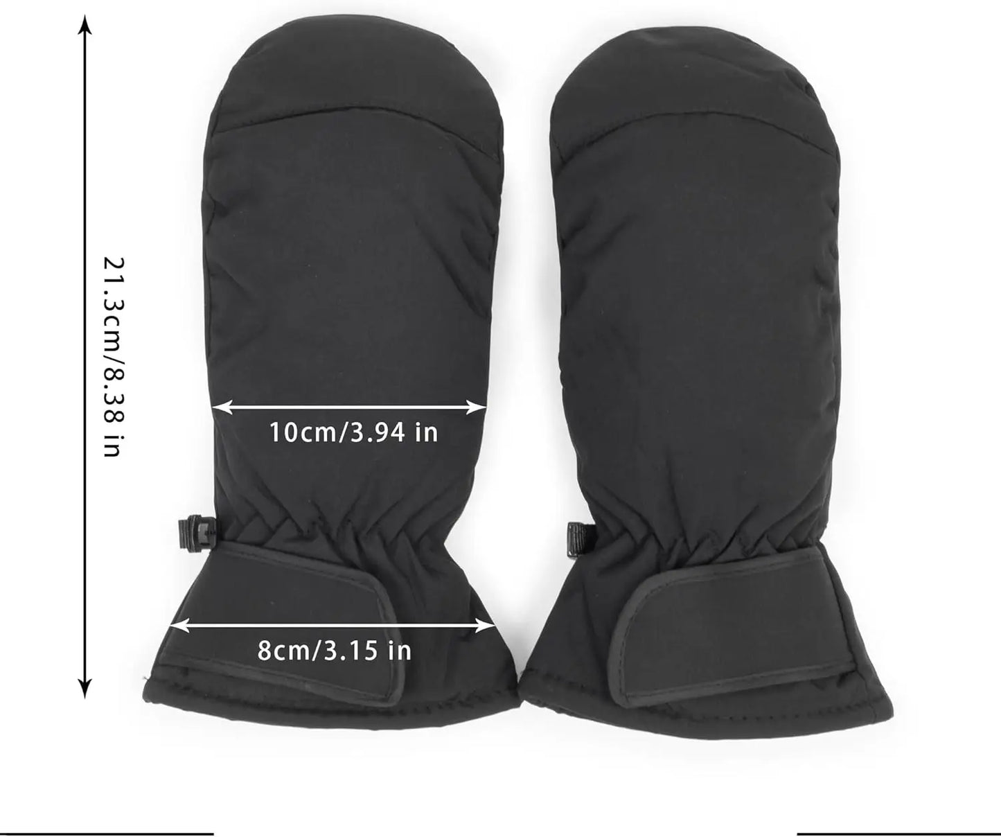 Winter Waterproof Ski Gloves for Men & Women - Non-Slip Warm Thick Lining Snow Mittens