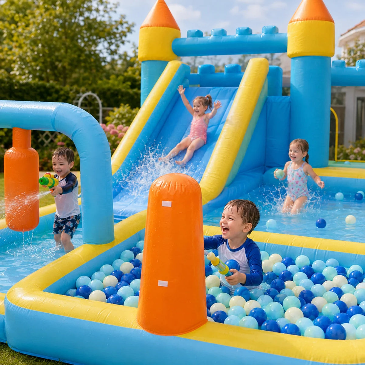 Dark Blue PE Ball Pit Balls 500/1000/2000 PCS 2.2 Inch Safe Anti‑Choking Play Balls for Kids Bounce House Inflatable Water Pool Play Tent Ball Pit