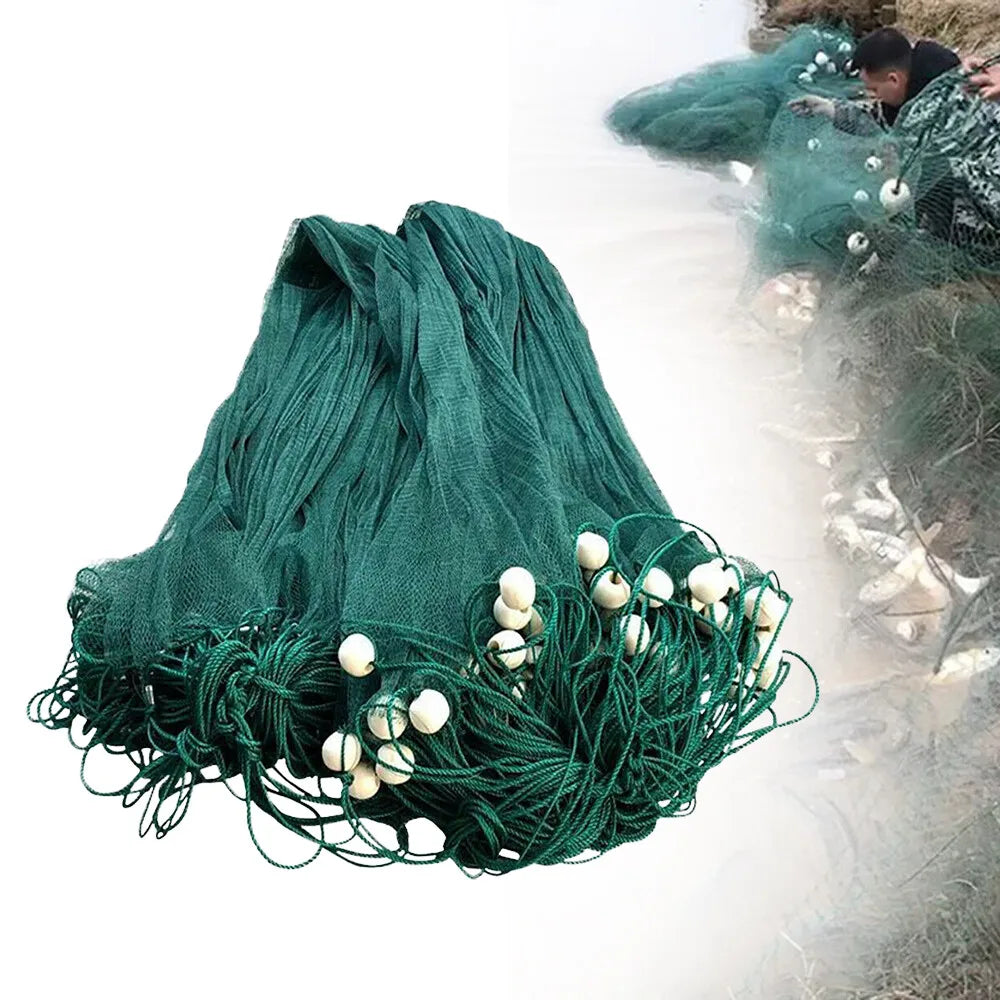6.5x33Ft Large-Size Fishing Net 645.83Ft² Catching Area, 0.5In Encrypted Mesh Prevents Fish Escape, Improves Capturing Rate