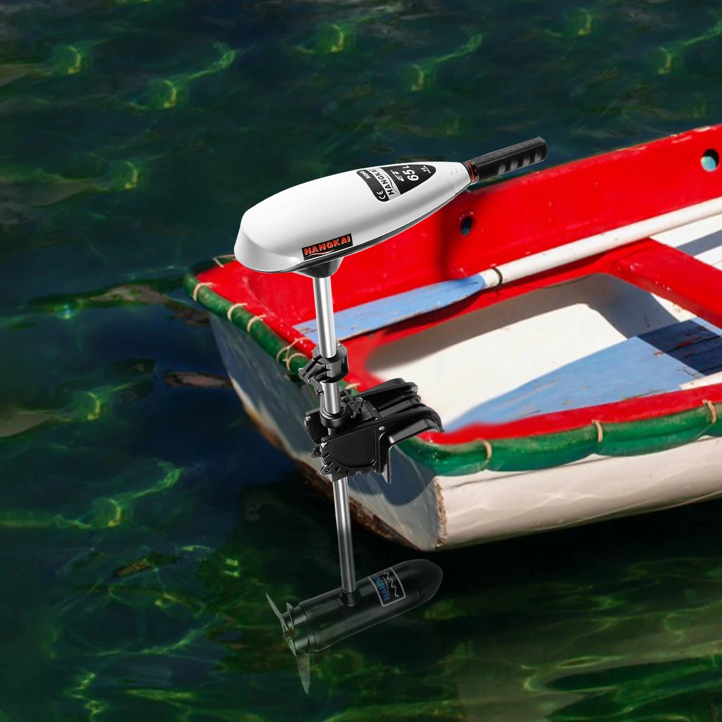 660W 12V Electric Outboard Engine 600kg Load Capacity with 3 Propeller Blades Applicable for 2-4m Length Ship