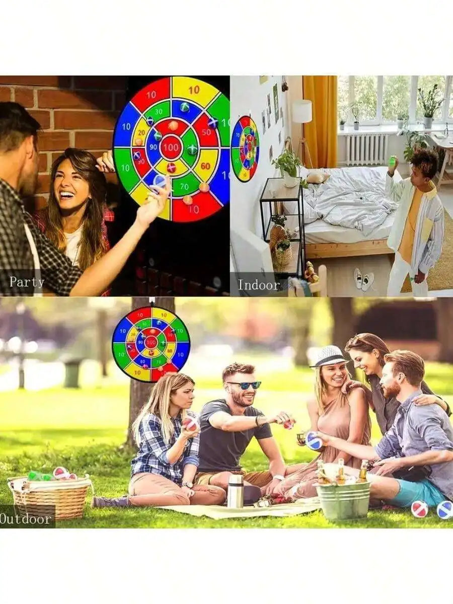 29" Large Dart Board For Kids, With Sticky Balls, Indoor/Sport Outdoor Fun Party Play Game Toys, Birthday Gifts