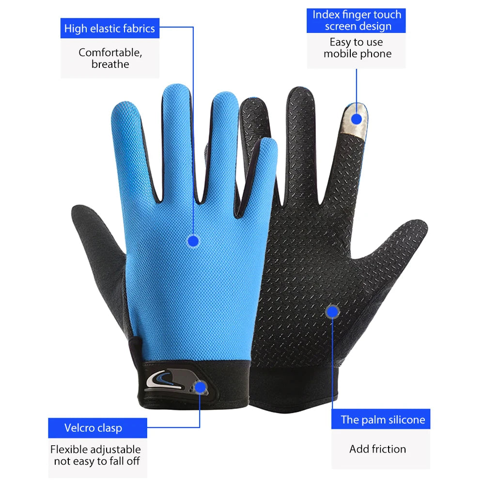 Full Finger Fishing Gloves Summer Men Women's Fishing Gloves Long Mtb Touchscreen Breathable Fishing Accessories