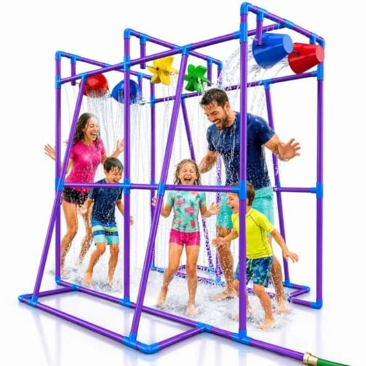 PUDDLE SPLASHERS Outdoor Water Play for,Backyard Waterpark Sprinkler Summer Toy, Fun Outside Play Structure for with Sprinkler,