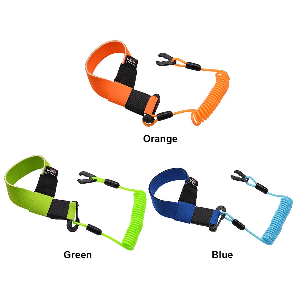 1-5PCS Boat Motor Kill Stop Switch Key Rope Adjustable Jet Ski Safety Lanyard Key Reminder Rope Safety Tether for YAMAHA Jet Ski