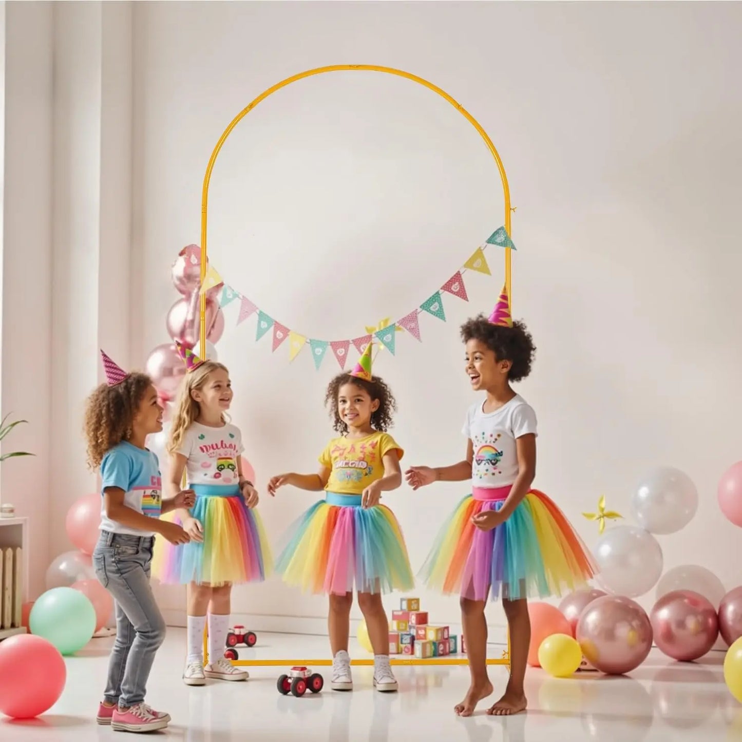 6.6 FT Wedding Arch Backdrop Stand for Parties Wedding Arches for Ceremony Metal Arch Backdrop Stand for Bridal Baby Showers