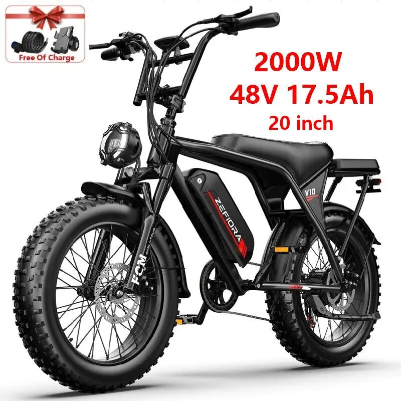Thick Tire Electric Bike 20 26 Inch 1000w 2000w 30-50mph 30-60mile 48v Aluminum Alloy Factory Original,for Electric Bicycle