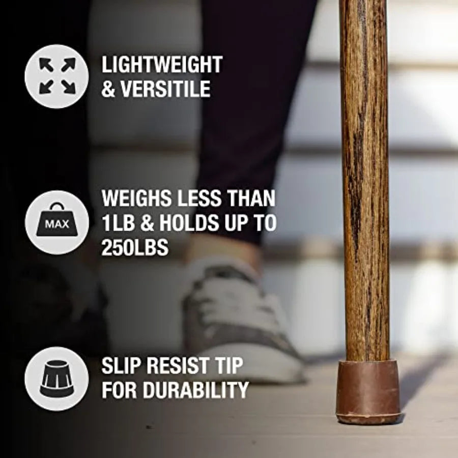 Handcrafted Wood Walking Stick with Twisted Oak Design and Ergonomic Style Handle Ideal for Outdoor Adventures and Daily Suppor