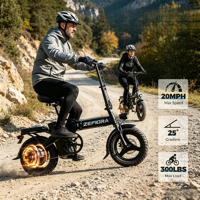 Adult Electric Bike for Household Daily Use, UL2849 Safety Certified, Adjustable Seat & Front Brake, Factory Original, US Warehouse Shipping