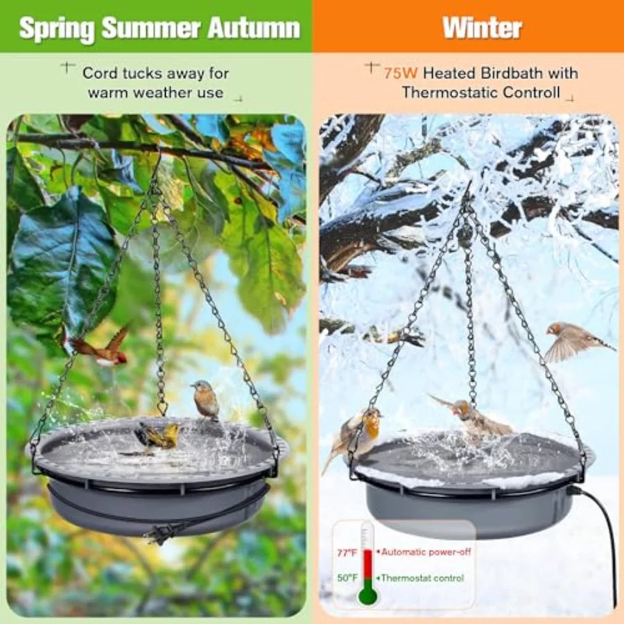 Saillong Bird Baths for Outdoors Bird Bath Bowl Water Feeder Outdoor for Hummingbirds for Garden Yard Patio Lawn Ideal for Attr