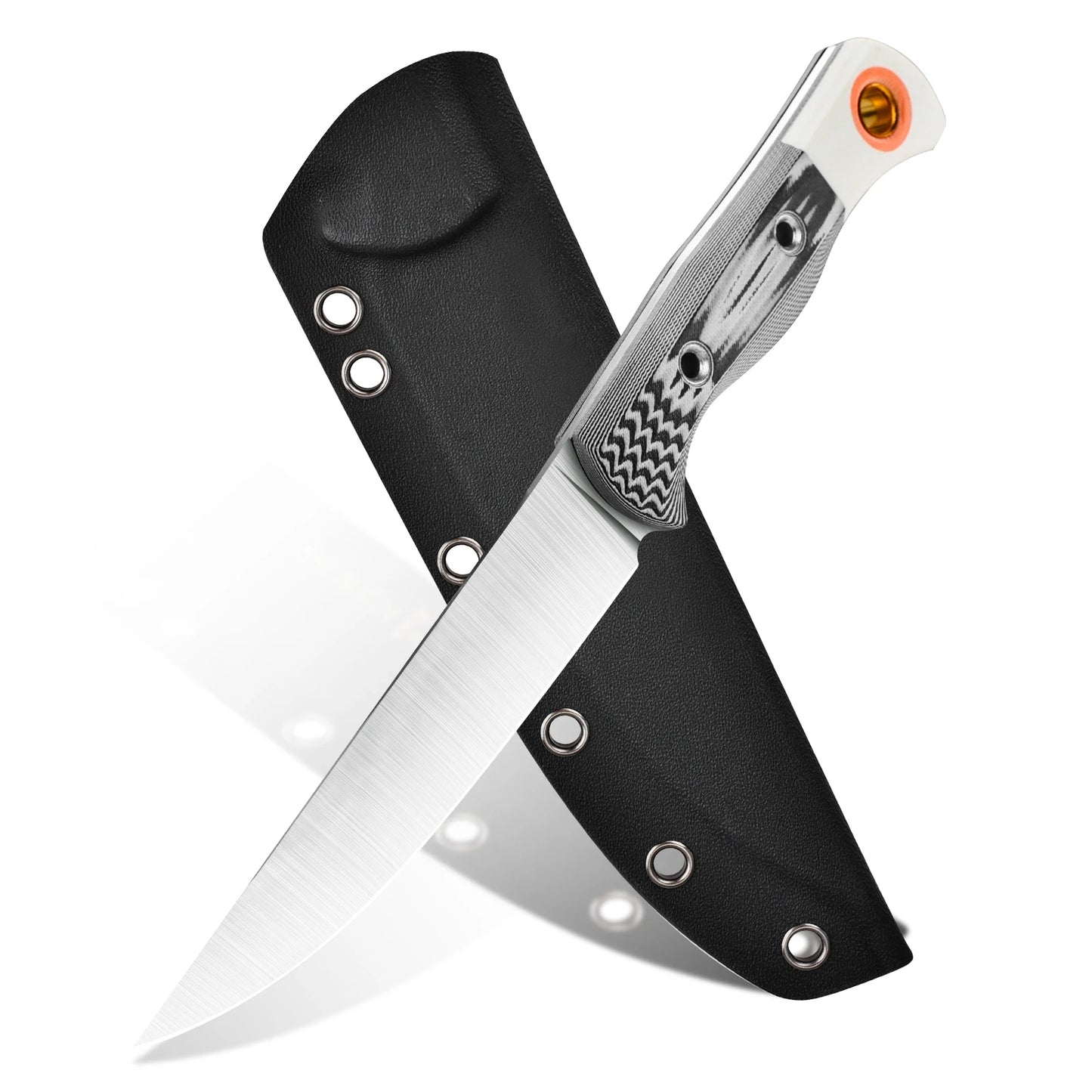 Meatcrafter 15500 High-Strength Large Straight Knife D2 Steel Blade Outdoor Tactical Camping Hunting Survival Tool Men's Gift