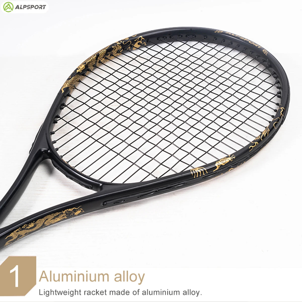 ALPSPORT JL T800 Carbon Fiber Tennis Racket 18K, Professional Training Racket with Bag & Adjustable Strap (Men & Women)