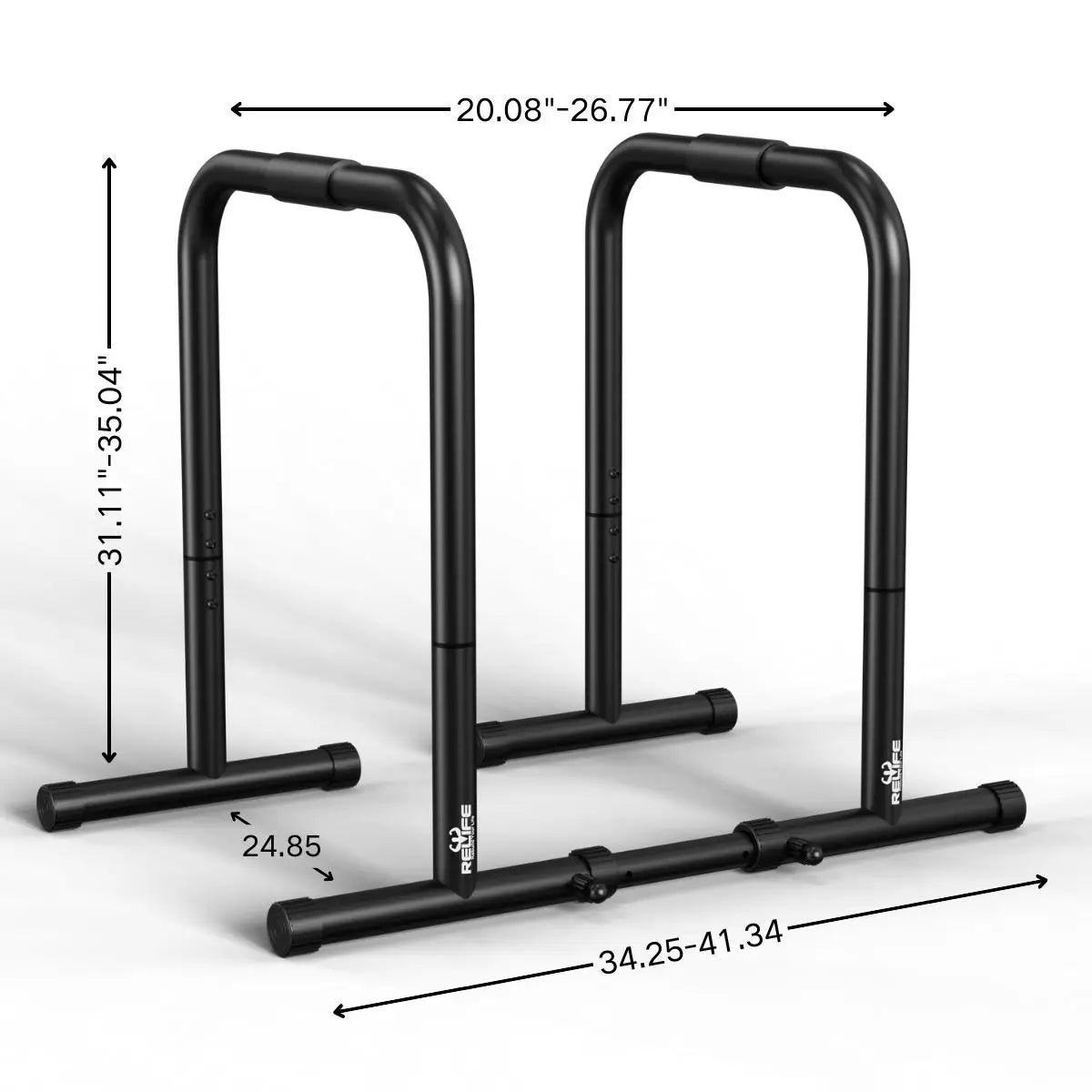 RELIFE Adjustable Dip Bar Station, 400LB Capacity Heavy Duty Parallel Bars, Home Gym Calisthenics Strength Training Equipment