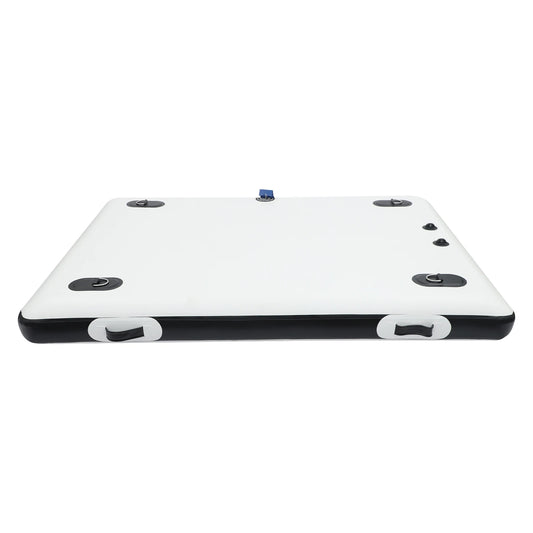 Fishing Floating Platform, 2M Inflatable Boats Folding Design, Portable Canoe Trolley Cart, Compatible with Outboard Motor