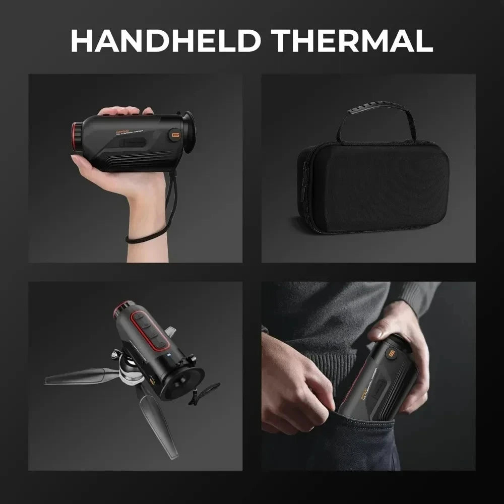 GOYOJO G210 Infrared Thermal Imager Night Monocular Hunting Monocular 10mm Focal Lens, IP65 With Screen Crosshair Aiming Video Recording App Connectivity