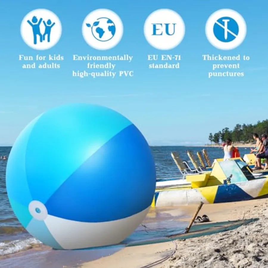 Beach party application PVC plastic material multicolor 5-foot inflatable giant ball for adult family pool float and summer gam
