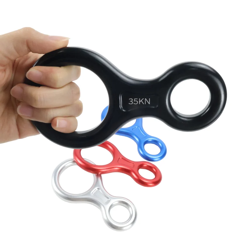 Outstanding Quality 35KN Aluminum Figure 8 Descender Rappel Device for Climbing Rescue Arborist Work 3500kg Capacity Multi-Color