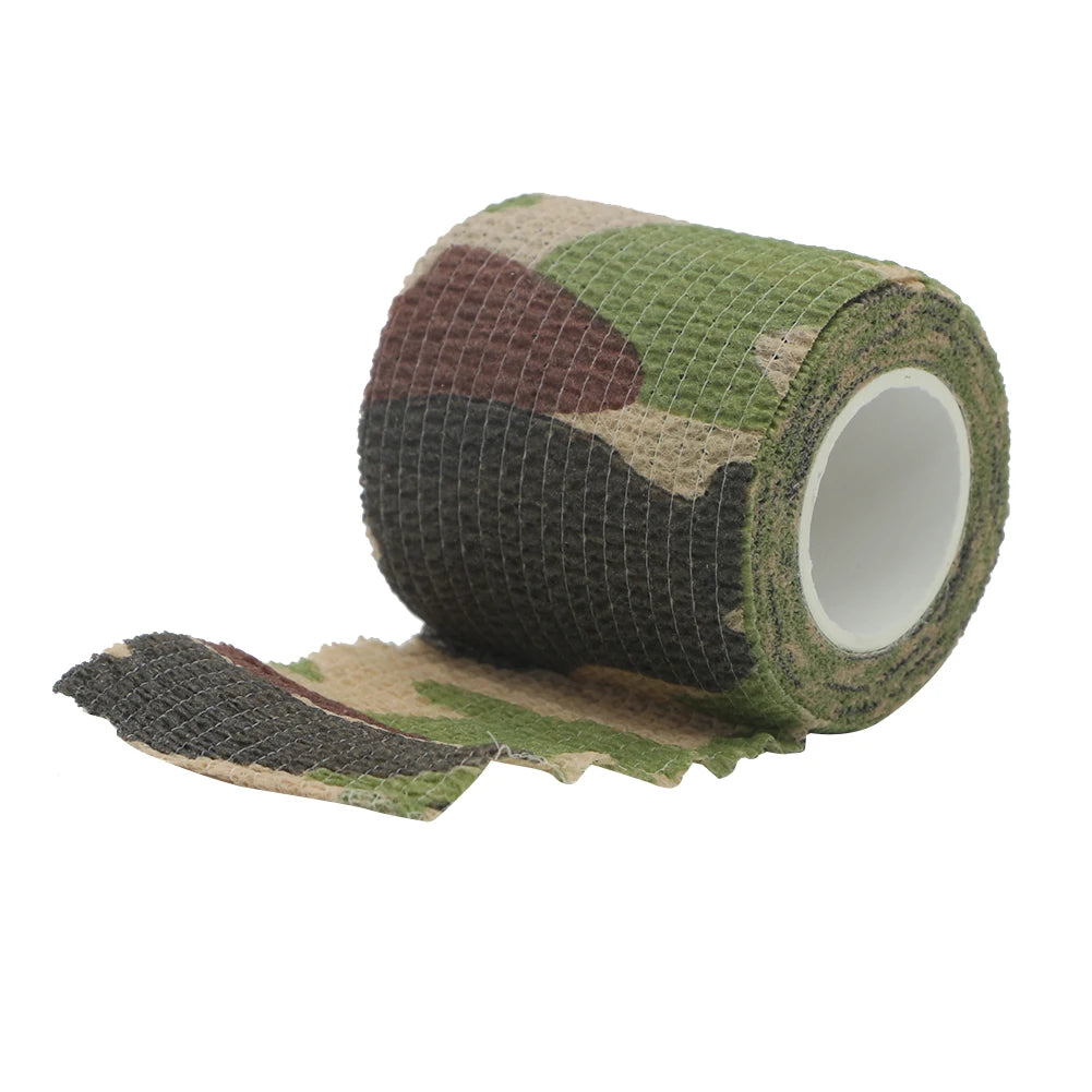 4.5mx5cm Camouflage Adhesive Elastic Bandage Reusable Camping Hunting Camera Binoculars Water Bottle Disguise Wrap Bandage