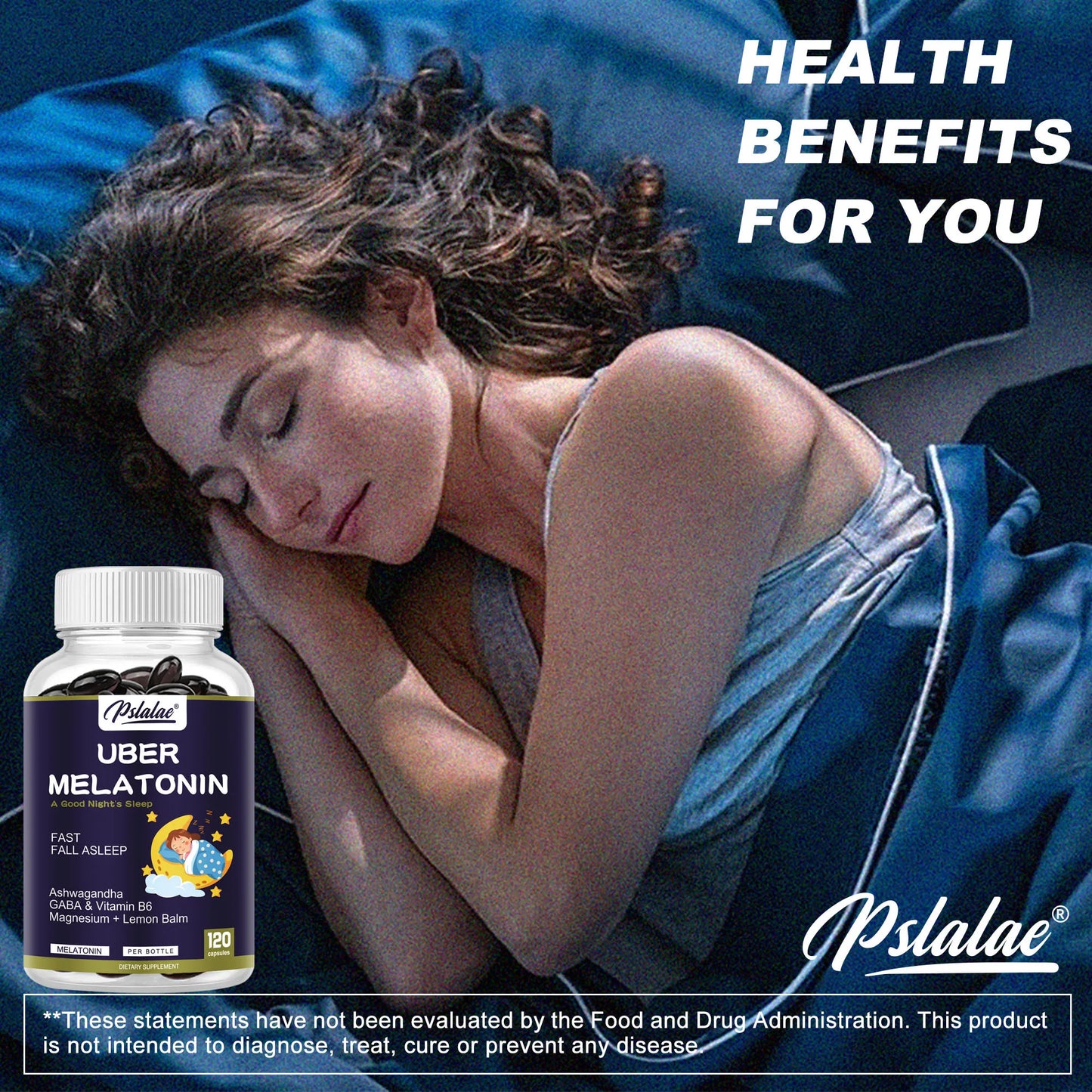 Melatonin - with L-Theanine, Tryptophan, Ashwagandha Supports Circadian Rhythm and Nervous System Health - 120 Capsules