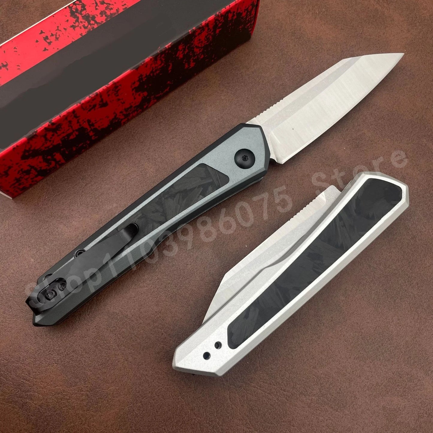 KS 7050 High-Quality Pocket Knife D2 Blade T6 Aluminum Frame Embedded with Carbon Fiber Handle Sharp for Outdoor Camping Use