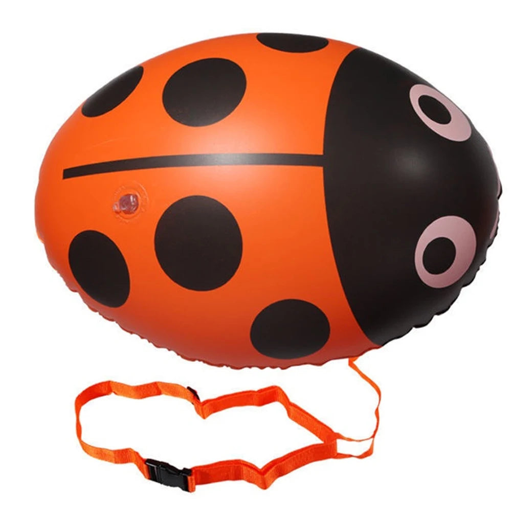 PVC Flotation Drift Bag Inflatable Ladybug Swim Air Bag Floating Multifunctional with Waist Belt Adjustable for Water Sports